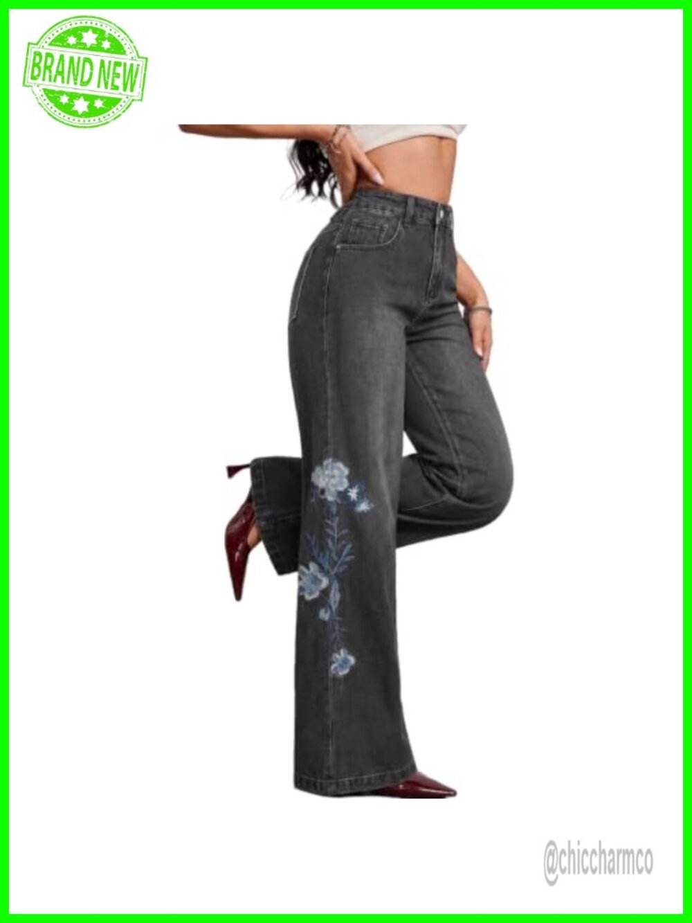 High Waisted Wide Leg Jeans for Women Relaxed Fit Denim Pants